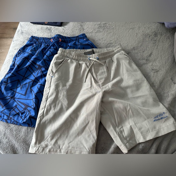 Eddie Bauer Kids Blue and Gray Active Shorts - Picture 1 of 2
